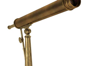 restoration hardware brass telescope 3D Model