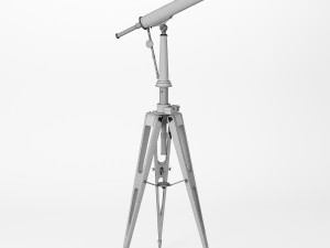 restoration hardware brass telescope Modelo 3D