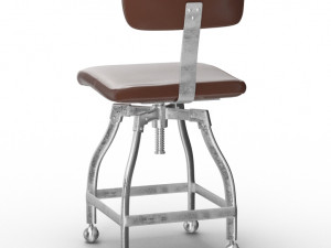 restoration hardware draftsmans desk chair Model 3D