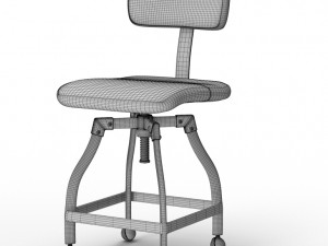 restoration hardware draftsmans desk chair Model 3D