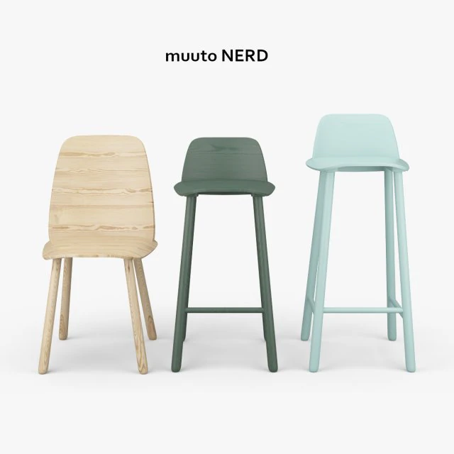 muuto nerd chairs 3D Model .c4d .max .obj .3ds .fbx .stl .blend 