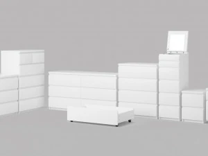 ikea malm drawer set 3D Model