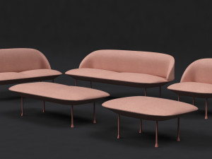 muuto oslo furniture set 3D 모델
