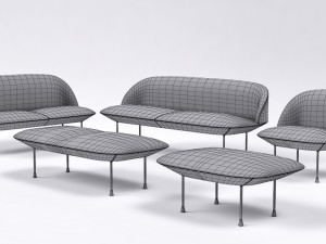 muuto oslo furniture set 3D 모델