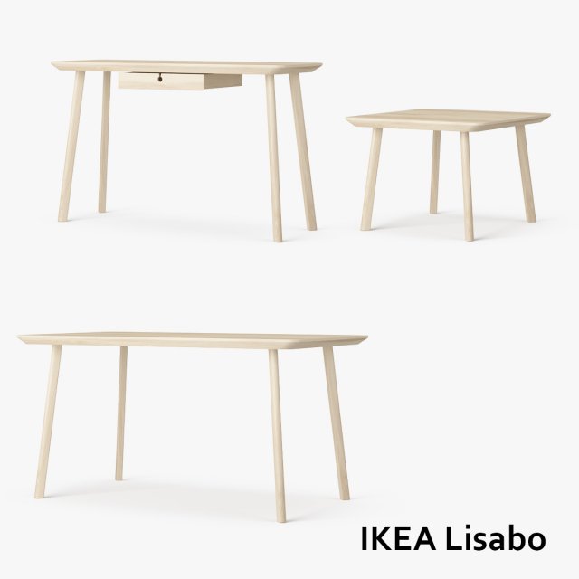 ikea lisabo table set 3D 모델 .c4d .max .obj .3ds .fbx .stl .blend 