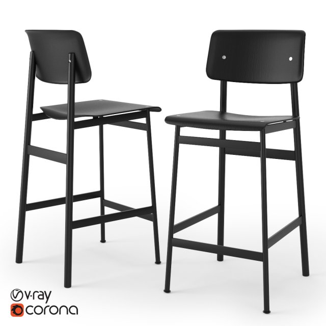muuto loft bar stool Modelo 3D .c4d .max .obj .3ds .fbx .stl .blend 