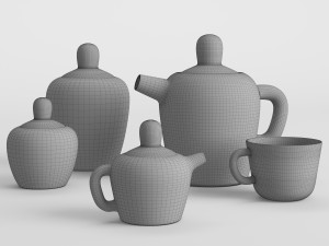 muuto bulky tea set 3D Model