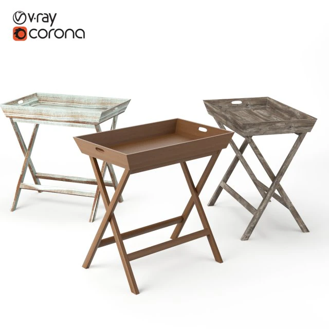 ainsley tray table 3D Model .c4d .max .obj .3ds .fbx .stl .blend 