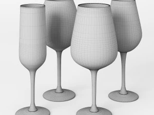 ikea hederlig glass set 3D Model