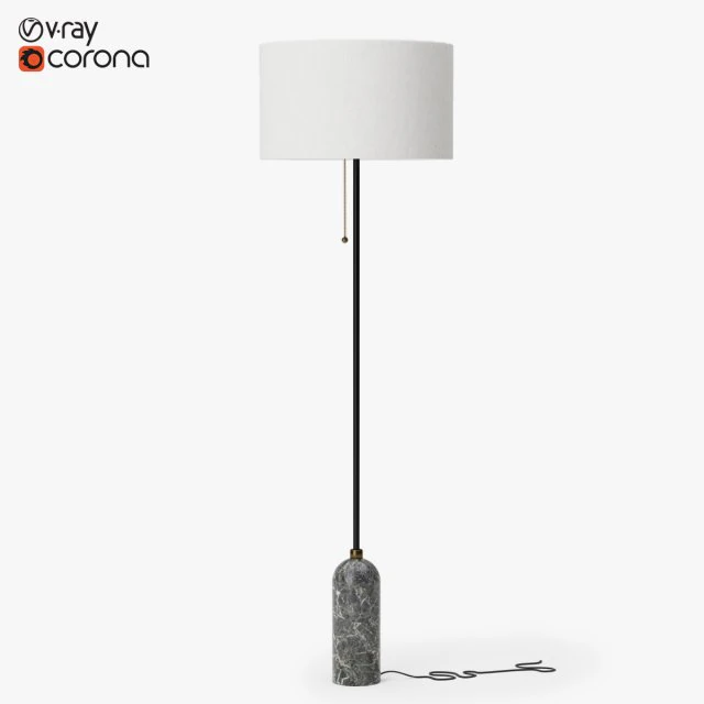 gubi gravity floor lamp 3D Model .c4d .max .obj .3ds .fbx .stl .blend 