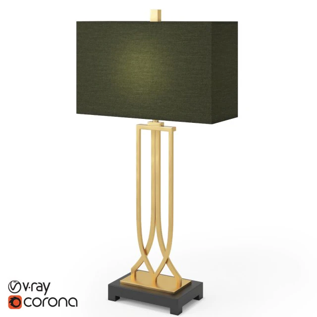 art deco table lamp 3D Model .c4d .max .obj .3ds .fbx .stl .blend