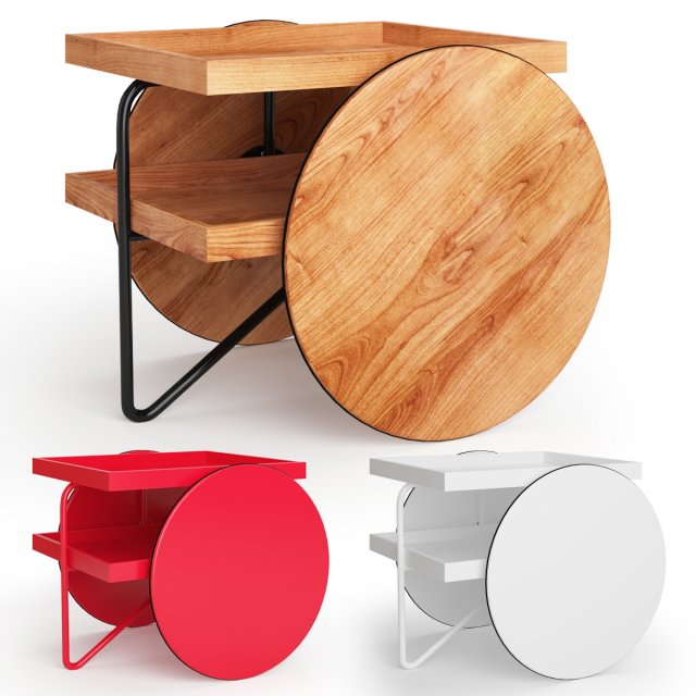 casamania chariot mobile table 3D Model .c4d .max .obj .3ds .fbx .stl .blend