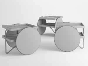 casamania chariot mobile table 3D Model