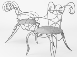 ceccotti ram armchair Modèle 3D