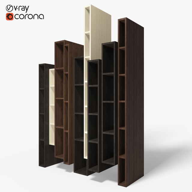 ceccotti skyline bookcase 3D 模型 .c4d .max .obj .3ds .fbx .stl .blend 