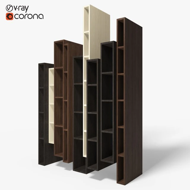 ceccotti skyline bookcase 3D Model .c4d .max .obj .3ds .fbx .stl .blend 
