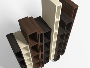 ceccotti skyline bookcase 3D 模型
