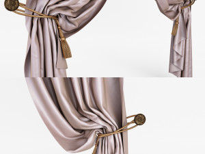 classic curtains 3D Model