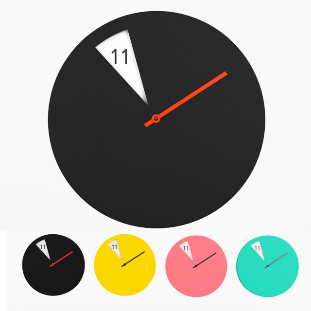 freakish wall clock by monoqi 3D 模型 .c4d .max .obj .3ds .fbx .stl .blend