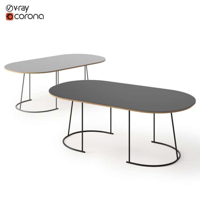 muuto airy large table 3D Model .c4d .max .obj .3ds .fbx .stl .blend 
