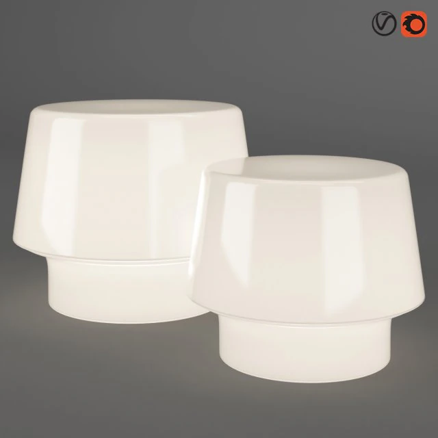 muuto cosy in white lamps 3D Model .c4d .max .obj .3ds .fbx .stl .blend 