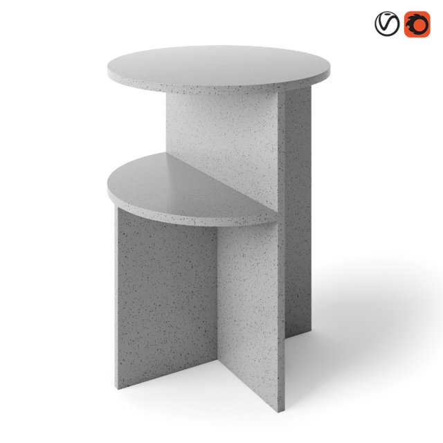 muuto halves side table 3D Model .c4d .max .obj .3ds .fbx .stl .blend 
