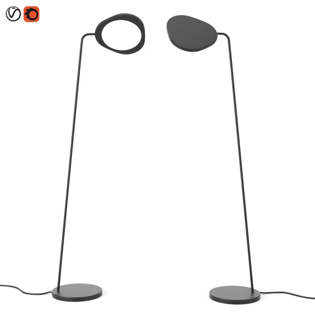 muuto leaf floor lamp Modello 3D .c4d .max .obj .3ds .fbx .stl .blend 
