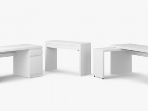 ikea malm table set Model 3D