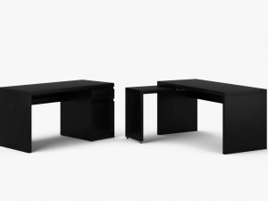 ikea malm table set Model 3D