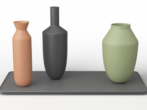 muuto balance 3 vases set 3D 모델