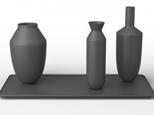 muuto balance 3 vases set 3D 모델