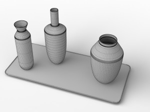 muuto balance 3 vases set 3D 모델