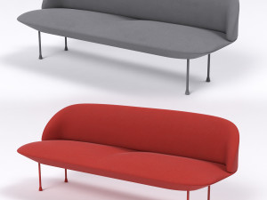 muuto oslo 3-seater Model 3D