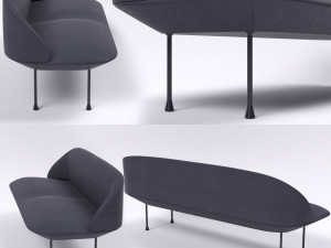muuto oslo 3-seater Model 3D
