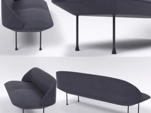 muuto oslo 3-seater 3D Model