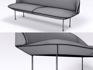 muuto oslo 3-seater Model 3D