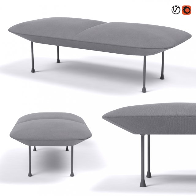 muuto oslo bench 3Dモデル .c4d .max .obj .3ds .fbx .stl .blend 