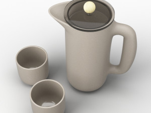 muuto push coffee maker mugs 3D 模型