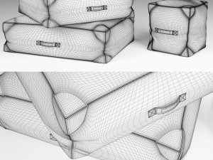 phileas floor cushions 3D Model