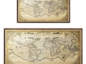restoration hardware 1588 world map 3D Model