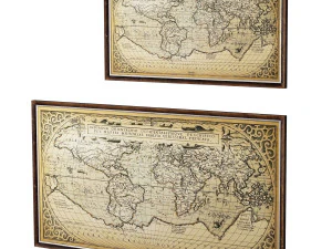 restoration hardware 1588 world map 3D Model