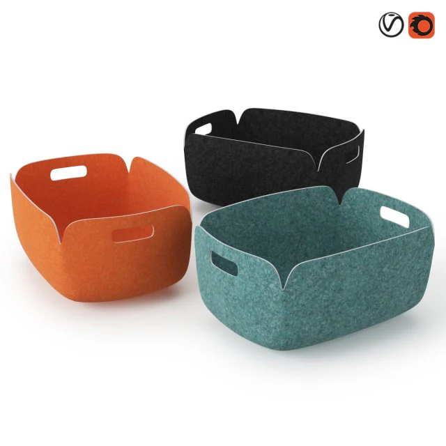 muuto restored basket 3D Model .c4d .max .obj .3ds .fbx .stl .blend 