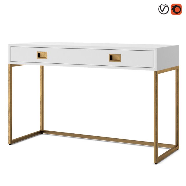 restoration hardware avalon desk Model 3D .c4d .max .obj .3ds .fbx .stl .blend 