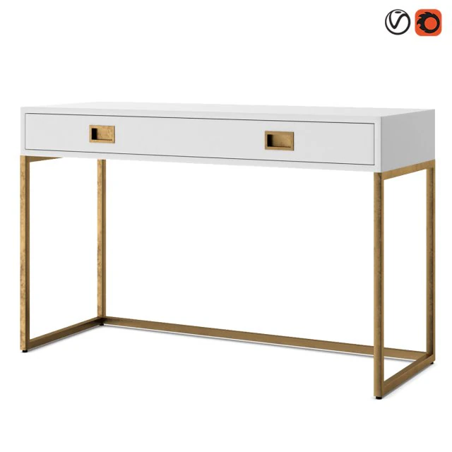 restoration hardware avalon desk 3D Model .c4d .max .obj .3ds .fbx .stl .blend