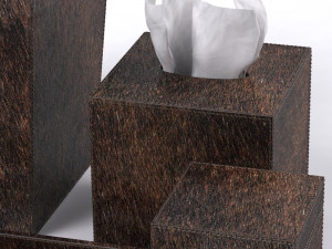 restoration hardware brazilian hide bath accessories brown 3Dモデル