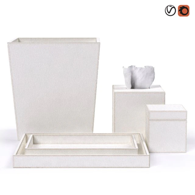 restoration hardware brazilian hide bath accessories ivory 3D Model .c4d .max .obj .3ds .fbx .stl .blend 