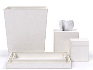 restoration hardware brazilian hide bath accessories ivory Model 3D