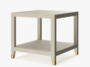 restoration hardware graydon shagreen square side table 3D Model