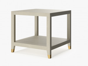 restoration hardware graydon shagreen square side table 3D Модель