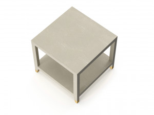 restoration hardware graydon shagreen square side table 3D Модель